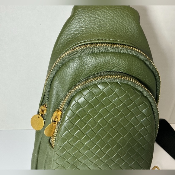 Style & Co. Woven Sling Bag in a green color main image 6